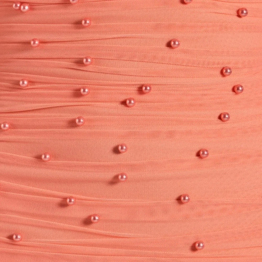 NWT Windsor "Kristen" faux pearl mini party dress- coral, size medium - Picture 5 of 5